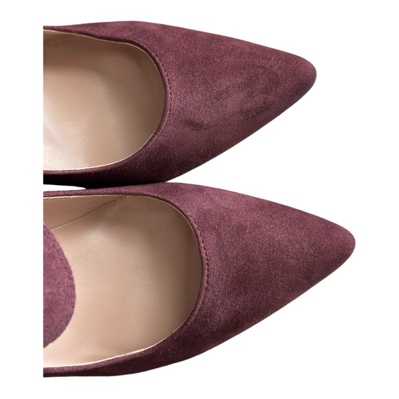 Tommy Hilfiger Women's TWVENTUR Mary Jane Suede Heels Burgundy Black Size 6.5 - Picture 7 of 11